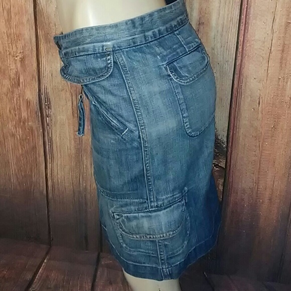 🦋 7FAM Denim Skirt size 29 - Picture 4 of 7